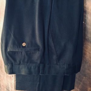 Tommy Bahama navy blue silk pleated trouser